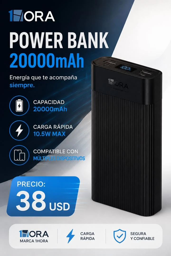 POWER BANK 20000 mAh's foto | DeTodo UnPoco |  BizneCubano