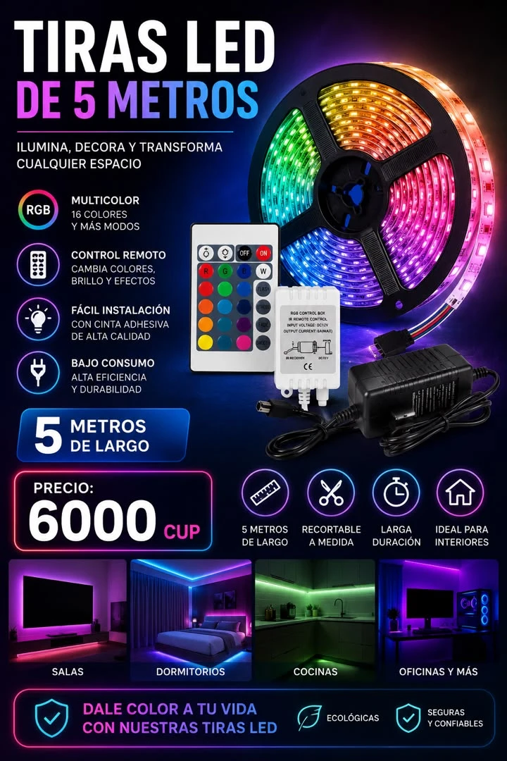 Tira de Luces LED's foto | DeTodo UnPoco |  BizneCubano